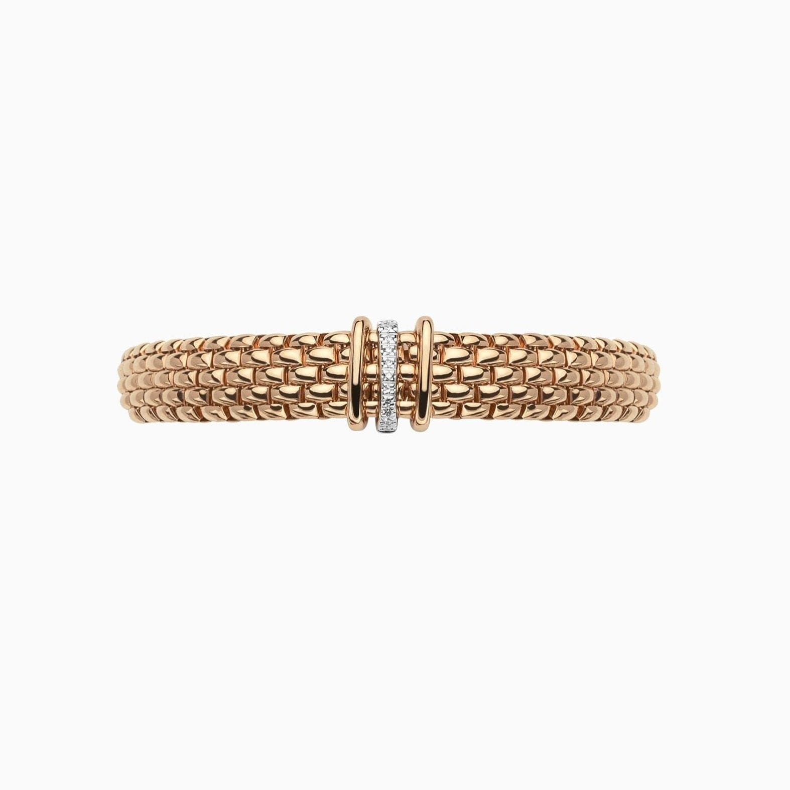 Fope Bracelet Panorama Flex'it 18k Rose Gold Bracelet with Diamonds