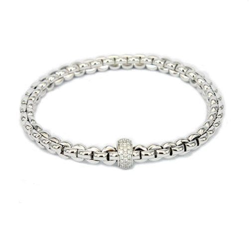 Fope Bracelet White Gold Eka Flex'it Bracelet with Diamonds
