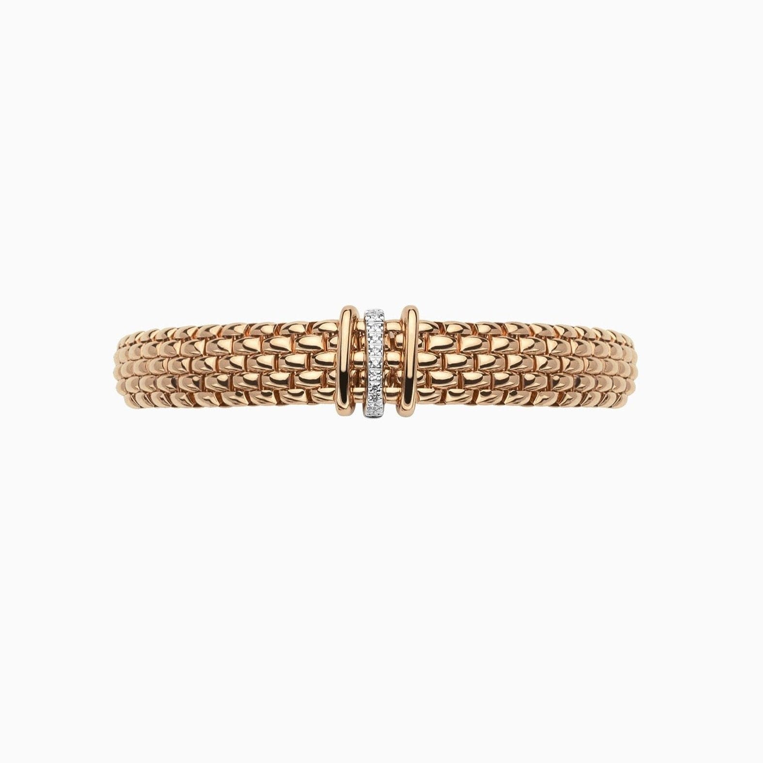 Fope Bracelet Yellow Gold Panorama Flex'it Bracelet with Diamonds