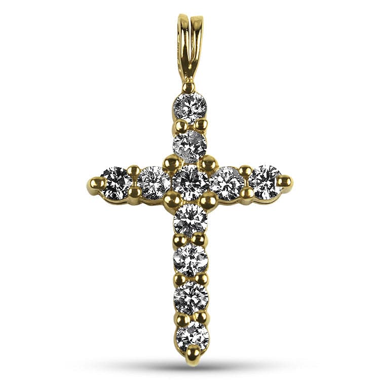 Hearts on Fire Necklaces and Pendants 14k Yellow Gold Diamond Cross Pendant