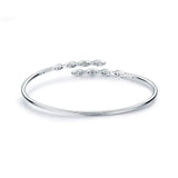 Hearts on Fire Bracelet 18K White Gold Aerial Marquis Flexi Diamond Bangle Bracelet