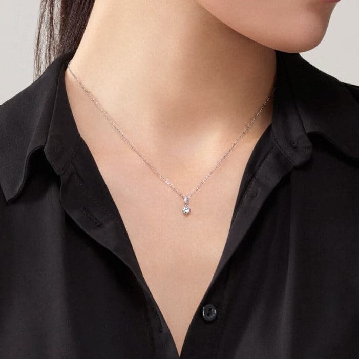 Hearts on Fire Necklaces and Pendants 18K White Gold Aerial Petite Drop Pendant Diamond .27ct Necklace