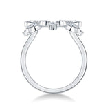Hearts on Fire Ring 18K White Gold Aerial Sunburst Diamond Ring 6.5