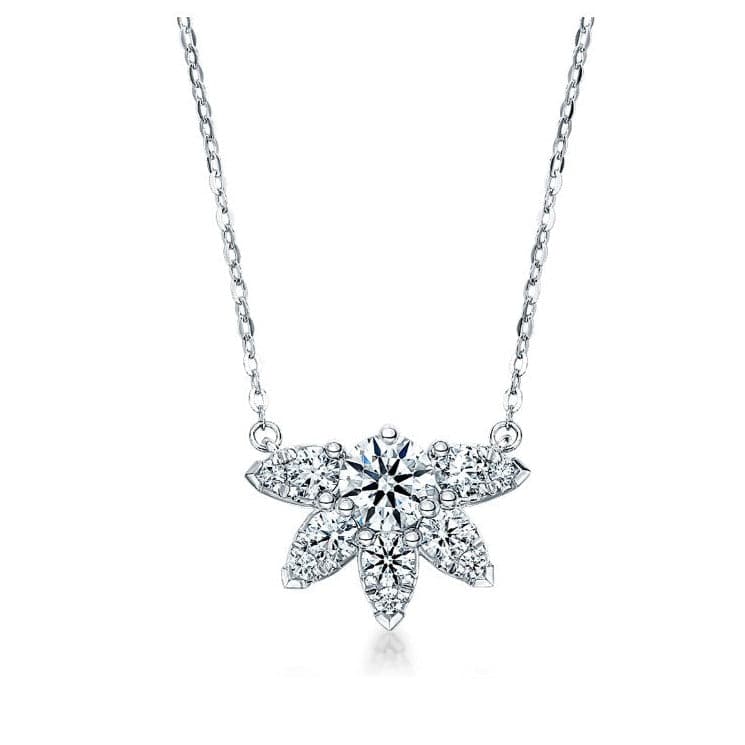 Hearts on Fire Necklaces and Pendants 18K White Gold Aerial Sunburst Pendant Diamond Necklace