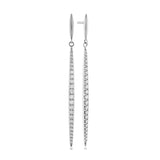 Hearts on Fire Earring 18K White Gold Classic Stiletto Diamond Drop Earrings
