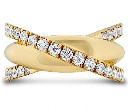 Hearts on Fire Ring 18k Yellow Gold Grace XX Diamond Ring 6.5