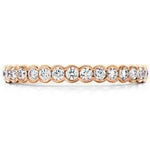 Hearts on Fire Engagement Wedding Band 18k Rose Gold Isabelle Bezel Diamond Band 6.5