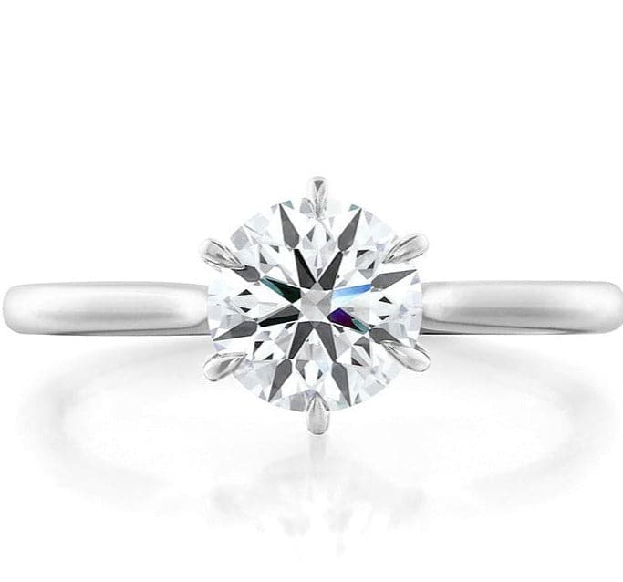 Hearts on Fire Engagement Engagement Ring 18K White Gold Camilla 6 Prong Engagement Setting