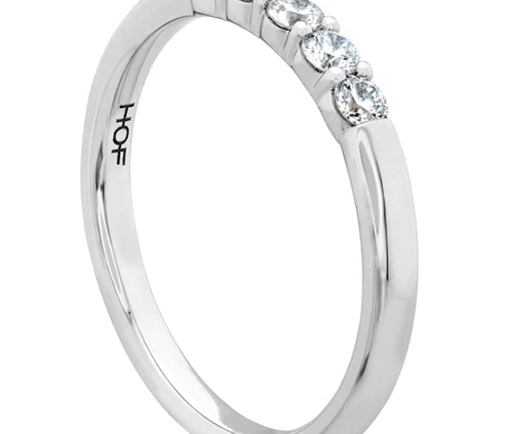 Hearts on Fire Engagement Wedding Band 18K White Gold Five-Stone Diamond Band 1.00 / G-H/VS-SI / 6.5