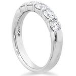 Hearts on Fire Engagement Wedding Band 18k White Gold Five-Stone Diamond Band 2.00 / GH/VS-SI / 6.5