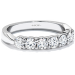 Hearts on Fire Engagement Wedding Band 18K White gold Seven-Stone Diamond Band