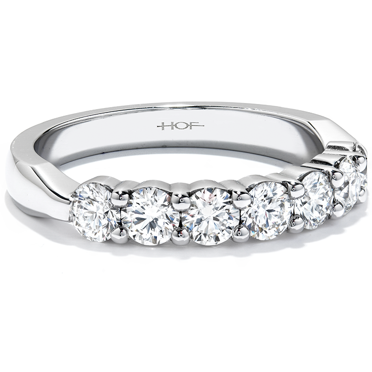 Hearts on Fire Engagement Wedding Band 18K White gold Seven-Stone Diamond Band