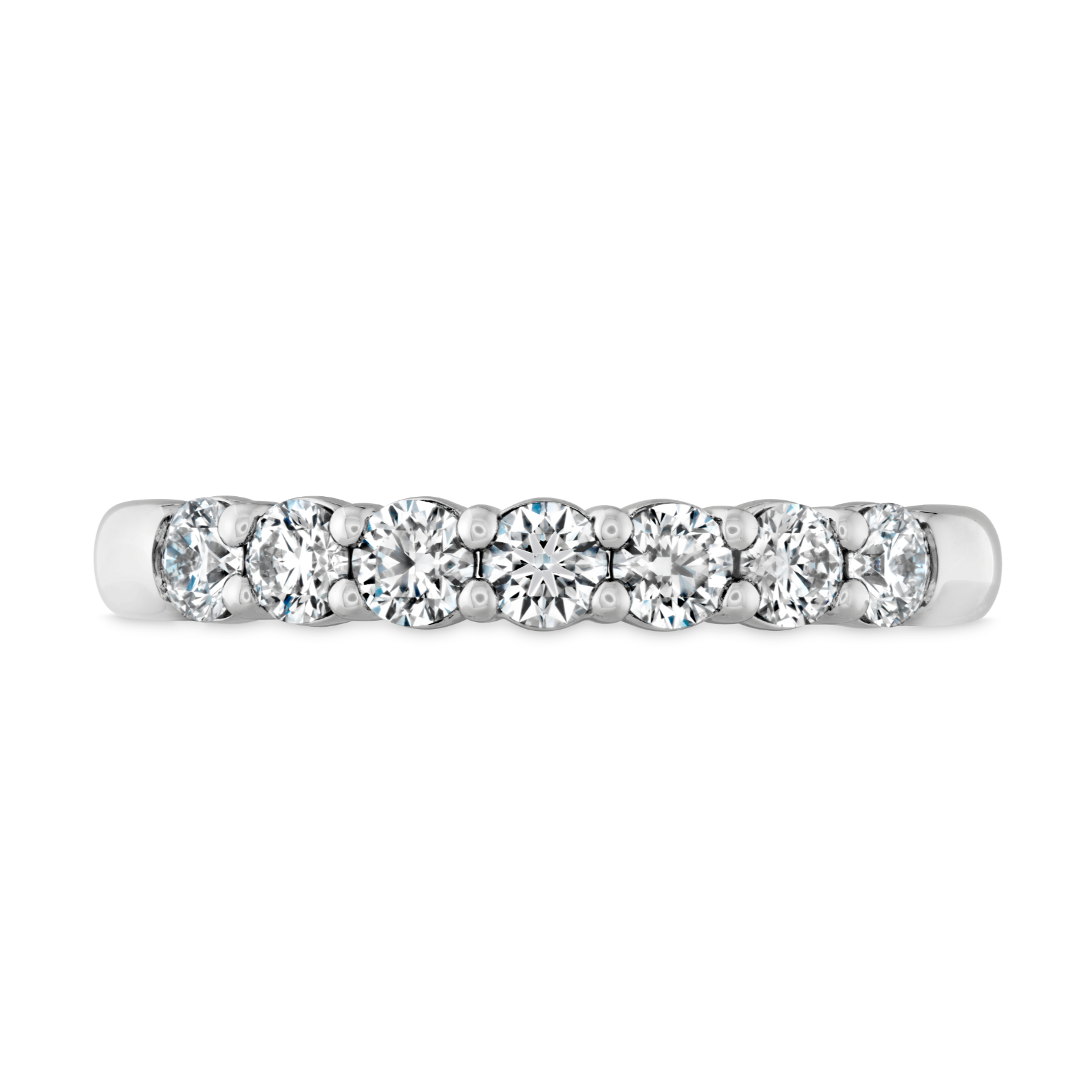 Hearts on Fire Engagement Wedding Band 18k White Gold Signature Seven Diamond Band .50 / G-H/VS-SI / 6.5