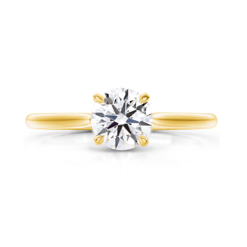 Hearts on Fire Engagement Engagement Ring 18k Yellow Gold Camilla 4 Prong Engagement Ring Setting
