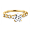 Hearts on Fire Engagement Engagement Ring Diamond Bar Single Prong Milgrain Engagement Setting