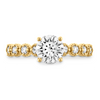 Hearts on Fire Engagement Engagement Ring Diamond Bar Single Prong Milgrain Engagement Setting