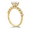 Hearts on Fire Engagement Engagement Ring Diamond Bar Single Prong Milgrain Engagement Setting