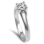 Hearts on Fire Engagement Engagement Ring Estate 18k White Gold .55ct Ideal Cut Felicity Split Shank Solitaire Diamond Engagement Ring 6.5