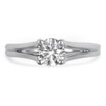 Hearts on Fire Engagement Engagement Ring Estate 18k White Gold .55ct Ideal Cut Felicity Split Shank Solitaire Diamond Engagement Ring 6.5
