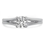 Hearts on Fire Engagement Engagement Ring Estate 18k White Gold .55ct Ideal Cut Felicity Split Shank Solitaire Diamond Engagement Ring 6.5