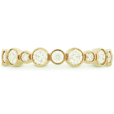 Hearts on Fire Engagement Wedding Band HOF Bezel Diamond Band