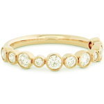 Hearts on Fire Engagement Wedding Band HOF Bezel Diamond Band