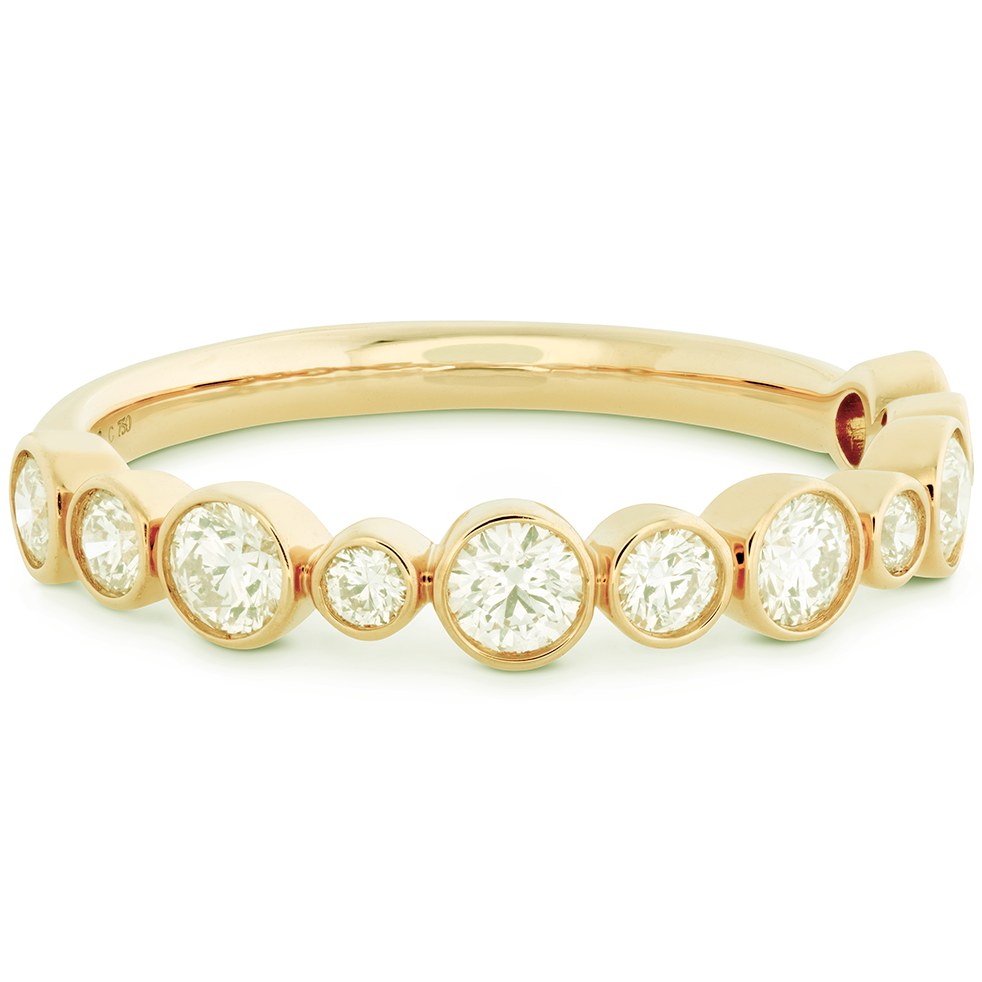 Hearts on Fire Engagement Wedding Band HOF Bezel Diamond Band