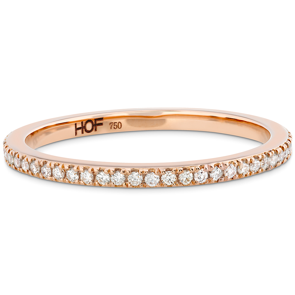 Hearts on Fire Engagement Wedding Band HOF Classic Eternity Band - Rose Gold 6.5