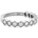 Hearts on Fire Engagement Wedding Band HOF Hex Diamond Band 6.5
