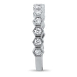 Hearts on Fire Engagement Wedding Band HOF Hex Diamond Band 6.5