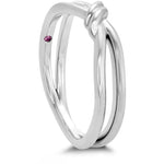 Hearts on Fire Ring Forget-You-Never Band 18k White / 6.5