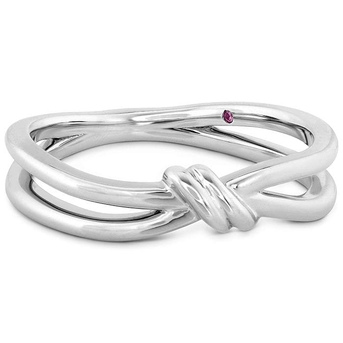 Hearts on Fire Ring Forget-You-Never Band 18k White / 6.5