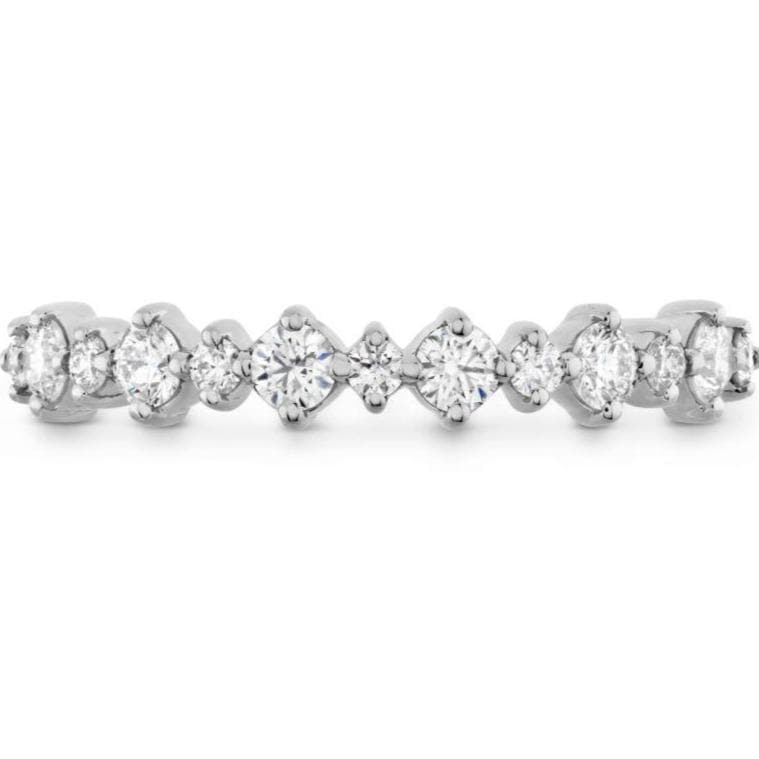 Hearts on Fire Ring Gracious Classic Diamond Band 18k White / 6.5