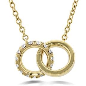 Hearts on Fire Necklaces and Pendants HOF Classic Diamond Interlocking Pendant - Yellow Gold