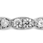 Hearts on Fire Ring Platinum Lorelei Floral Band 18k White / 6.5