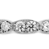 Hearts on Fire Ring Platinum Lorelei Floral Band 18k White / 6.5