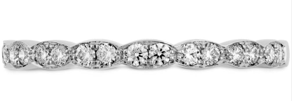 Hearts on Fire Ring Platinum Lorelei Floral Band 18k White / 6.5