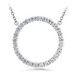 Hearts on Fire Necklaces and Pendants Signature Large Diamond Circle Pendant Necklace - White Gold