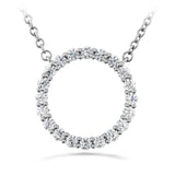 Hearts on Fire Necklaces and Pendants Signature Medium Diamond Circle Pendant Necklace - White Gold