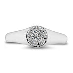 Hearts on Fire Ring Tessa Circle Signet Diamond Cluster Ring - White Gold 6.5