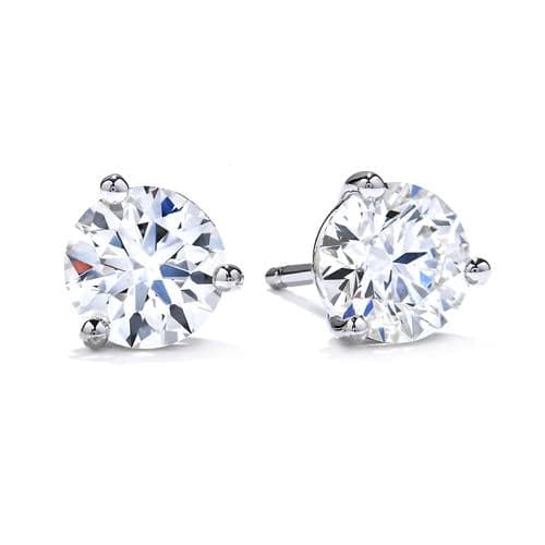 Hearts on Fire Earring Three-Prong Stud Earrings