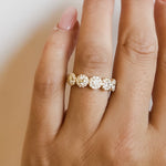 Hearts on Fire Wedding Band Yellow Gold Fulfillment Round Diamond Halo Band 6.5