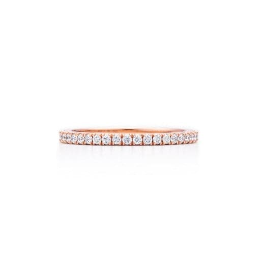 Kwiat Wedding Band 18K Rose Gold Kwiat Diamond Stackable Slim Eternity Band 6.5