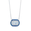 Kwiat Necklaces and Pendants 18K White Gold Kwiat Ashoka Diamond and Sapphire Necklace