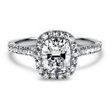 Kwiat Engagement Ring Platinum Kwiat Cushion Cut Diamond Halo Engagement Ring 6.5