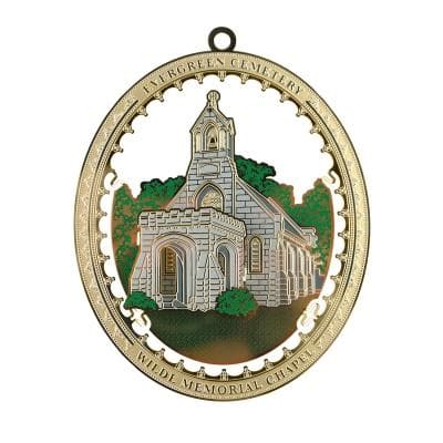 Landmark Ornament Ornament 2012 - Evergreen Cemetery & Wilde Memorial Chapel