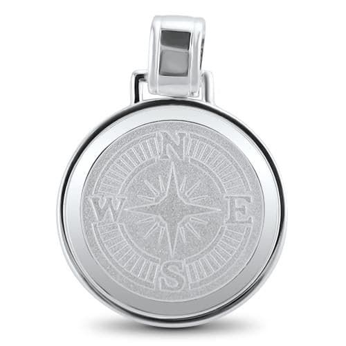 LOLA Necklaces and Pendants Compass Rose Pendant - Alpine White Large