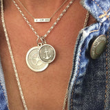 LOLA Necklaces and Pendants Compass Rose Pendant - Alpine White