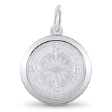 LOLA Necklaces and Pendants Compass Rose Pendant - Alpine White Medium