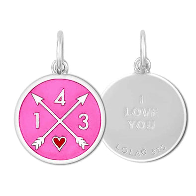 LOLA Necklaces and Pendants I Love You Pendant - Pink Small